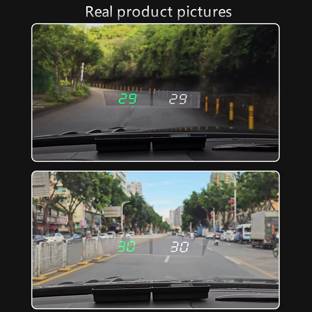 Transform your driving experience with our sleek Car HUD Projector! 🚗✨ Get real-time GPS and speed updates directly on your windshield! #CarAccessories #InnovativeDriving